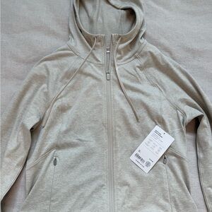 Athleta Softlux Beige Crop Hoodie Large